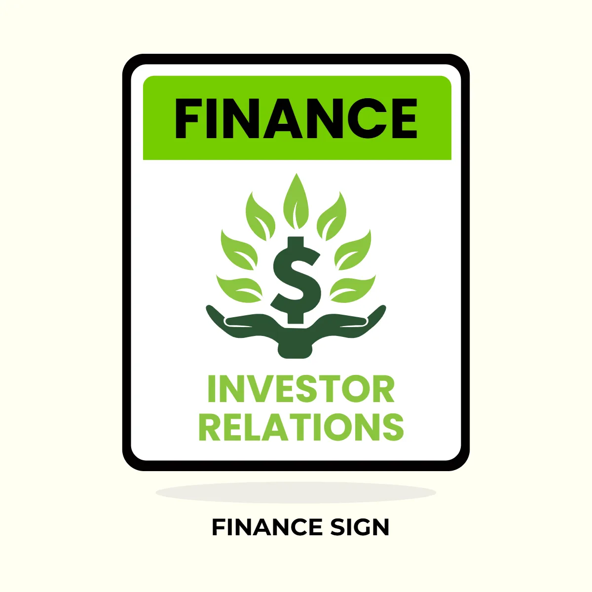 Finance Investor Relations Sign Clip Art Template