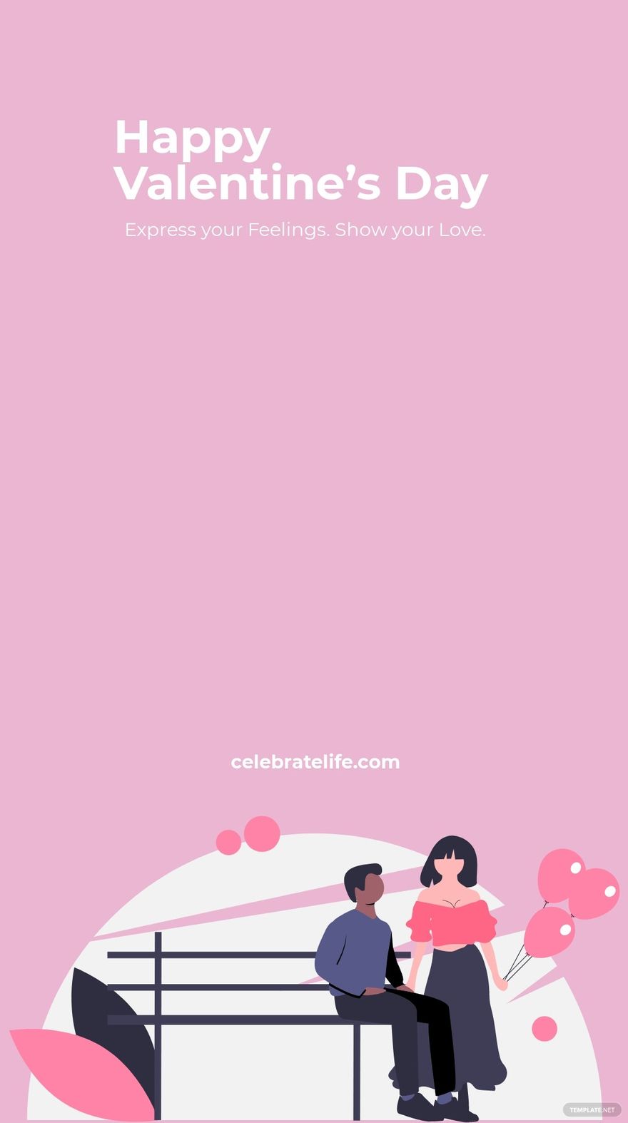 Happy Valentine's Day Snapchat Geofilter Template