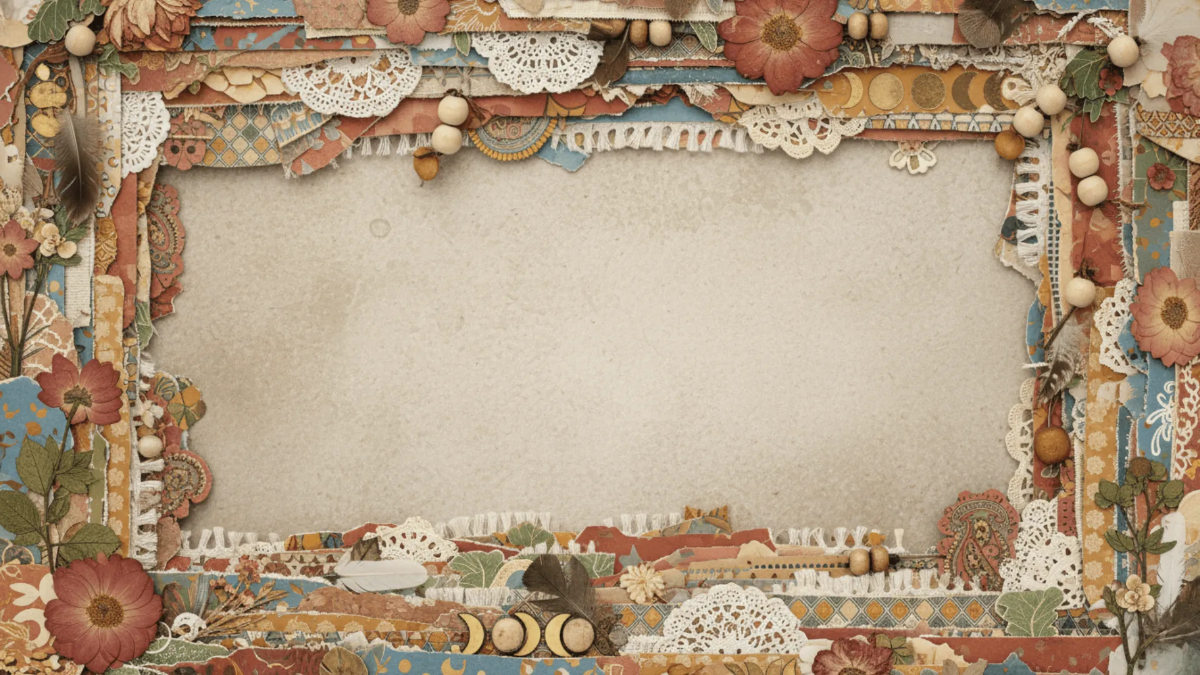 Free Boho Scrapbooking Aesthetic Background Template to Edit Online