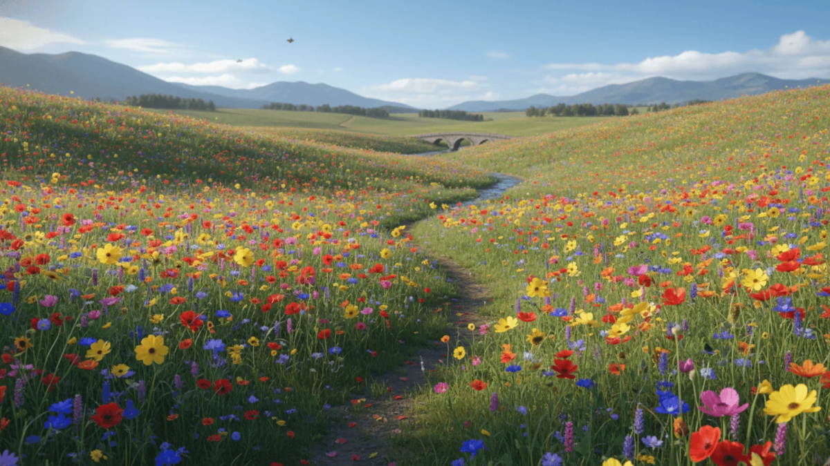 Free Colorful Wildflower Meadow Landscape Background Template to Edit Online Free Colorful Wildflower Meadow Landscape Background Template to Edit Online