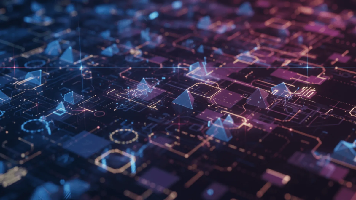 Free 3D Holographic Tech Background Template to Edit Online