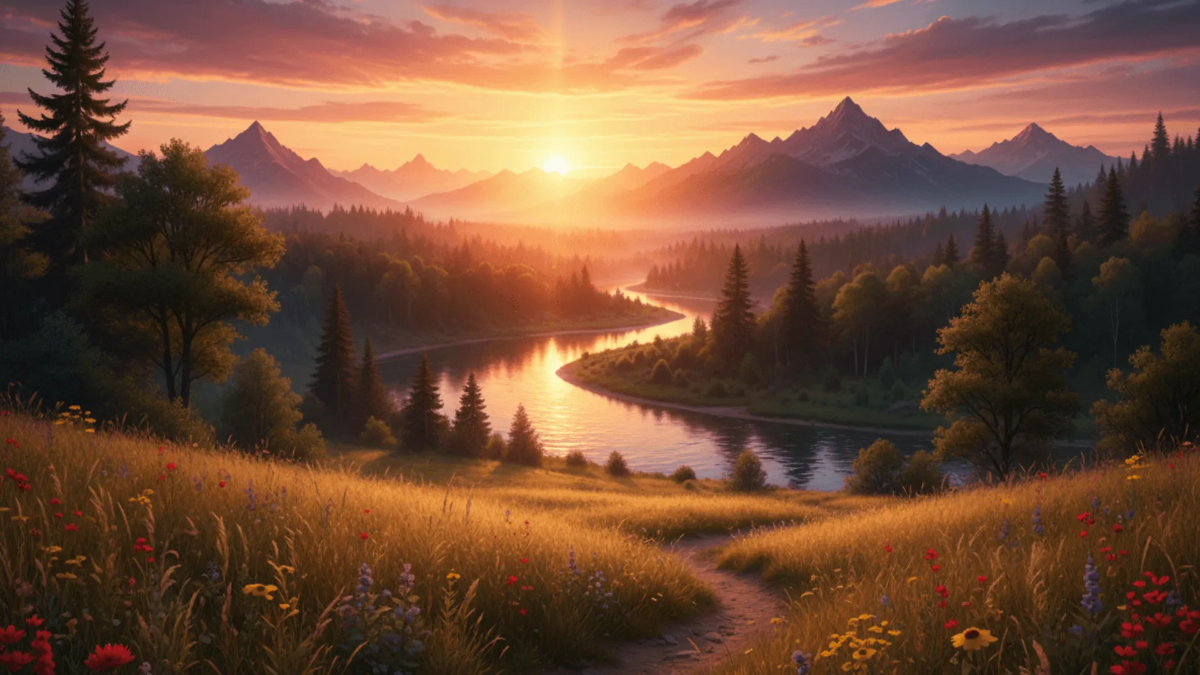 Free Sunset and Nature  Background Template to Edit Online