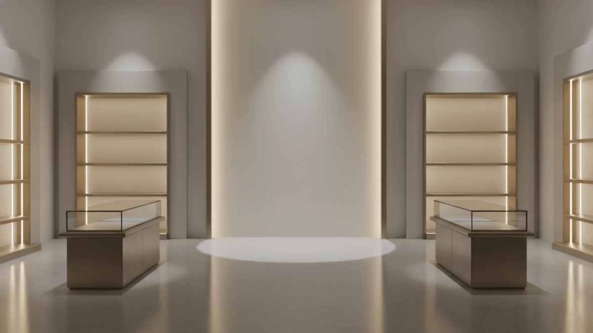 Free 3D Retail Display Background Template to Edit Online