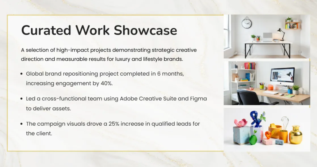 Free Elegant Nude Palette Portfolio Template to Edit Online