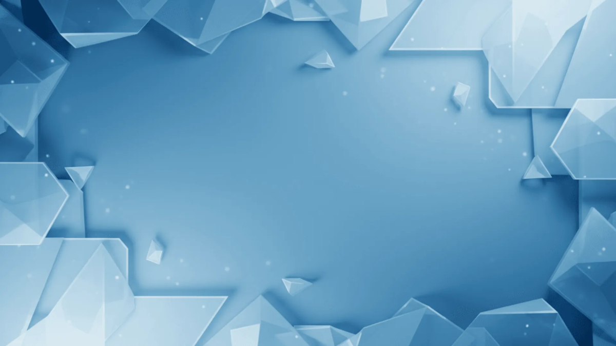 Free Icy Blue Geometric Prism Aesthetic Background Template to Edit Online