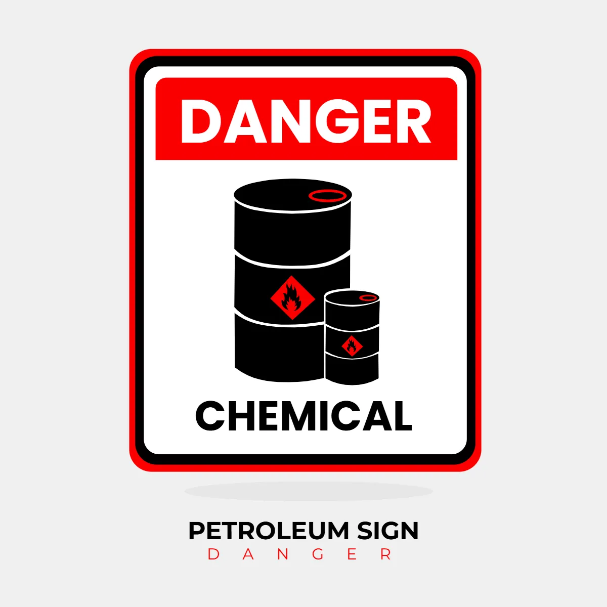 Free Petroleum Danger Sign Clip Art Template to Edit Online