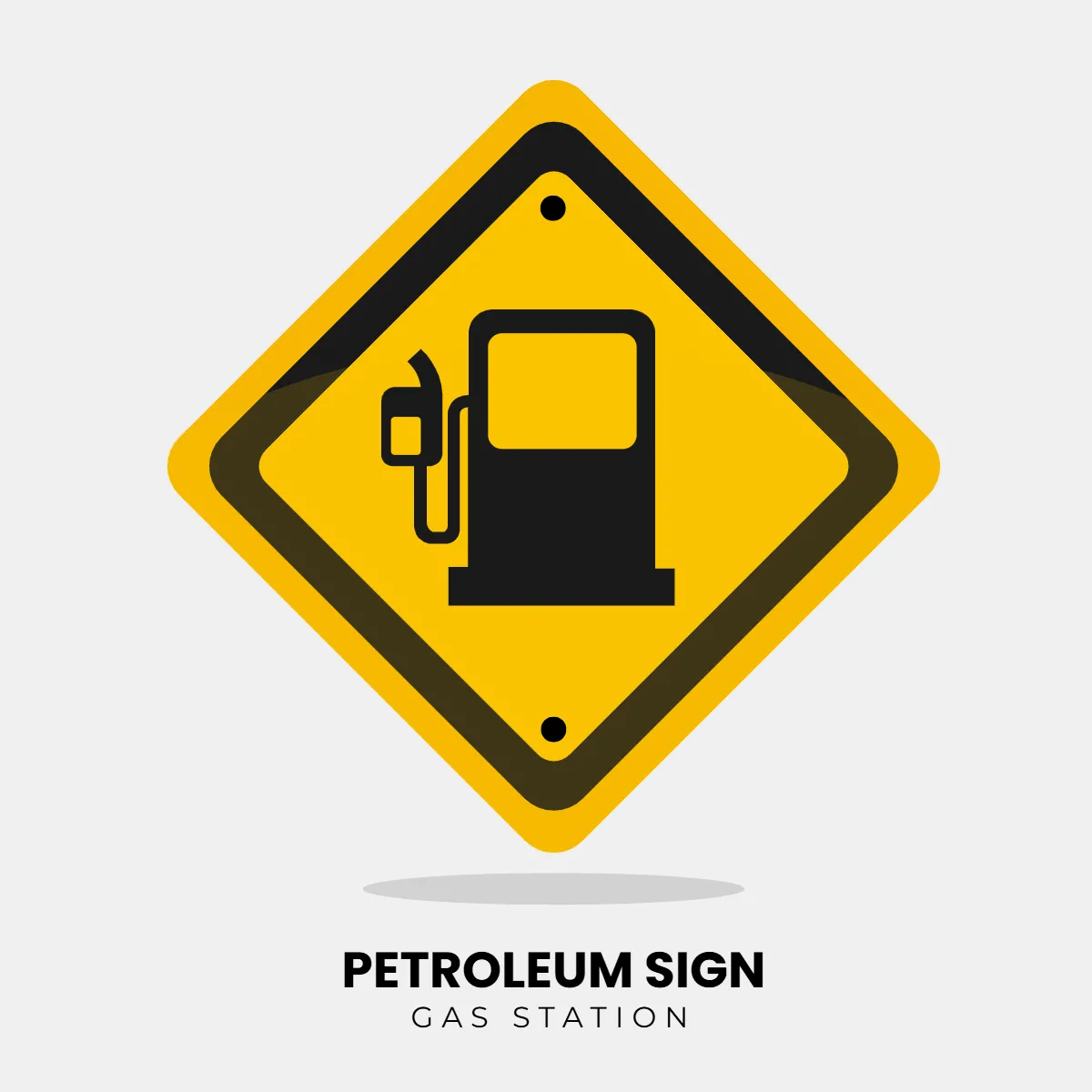 Free Petroleum Gas Station Sign Clip Art Template to Edit Online