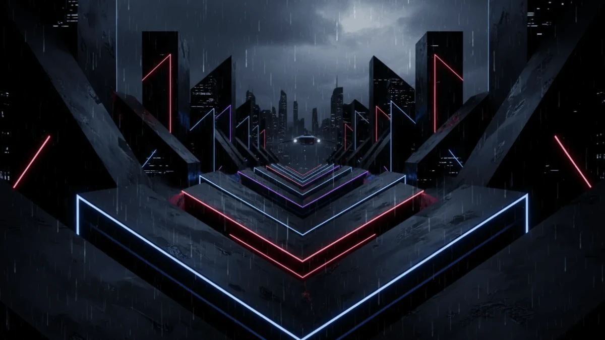 Free 3D Layered Geometric Background Template to Edit Online