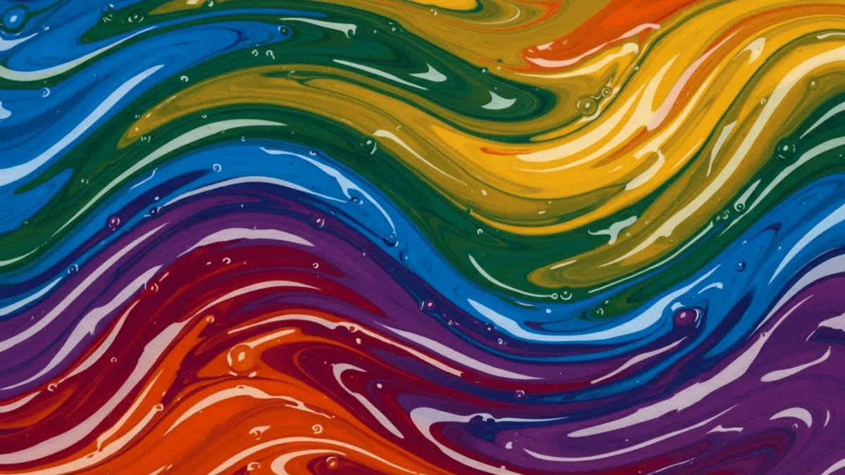 Free Fluid Rainbow Paint Wave Art Background Template to Edit Online