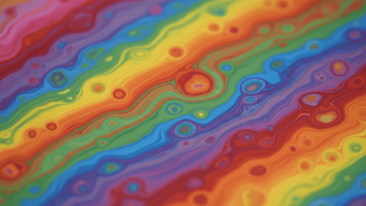 Free Layered Rainbow Paint Flow Art Background Template to Edit Online