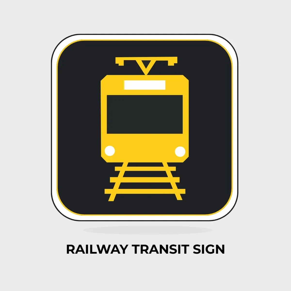 Free Railway Transit Sign Clip Art Template to Edit Online