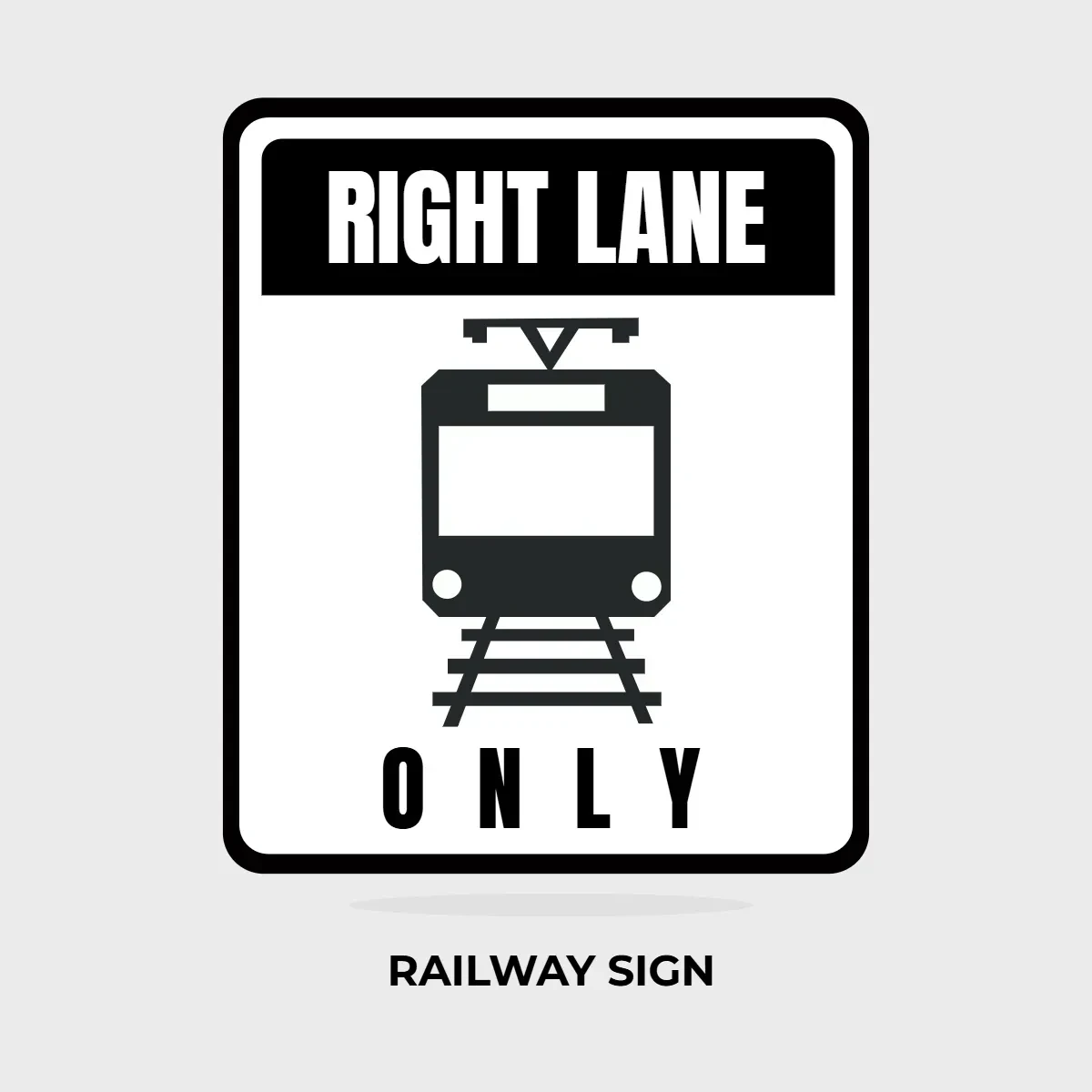 Free Railway Right Lane Only Sign Clip Art Template to Edit Online Free Railway Right Lane Only Sign Clip Art Template to Edit Online