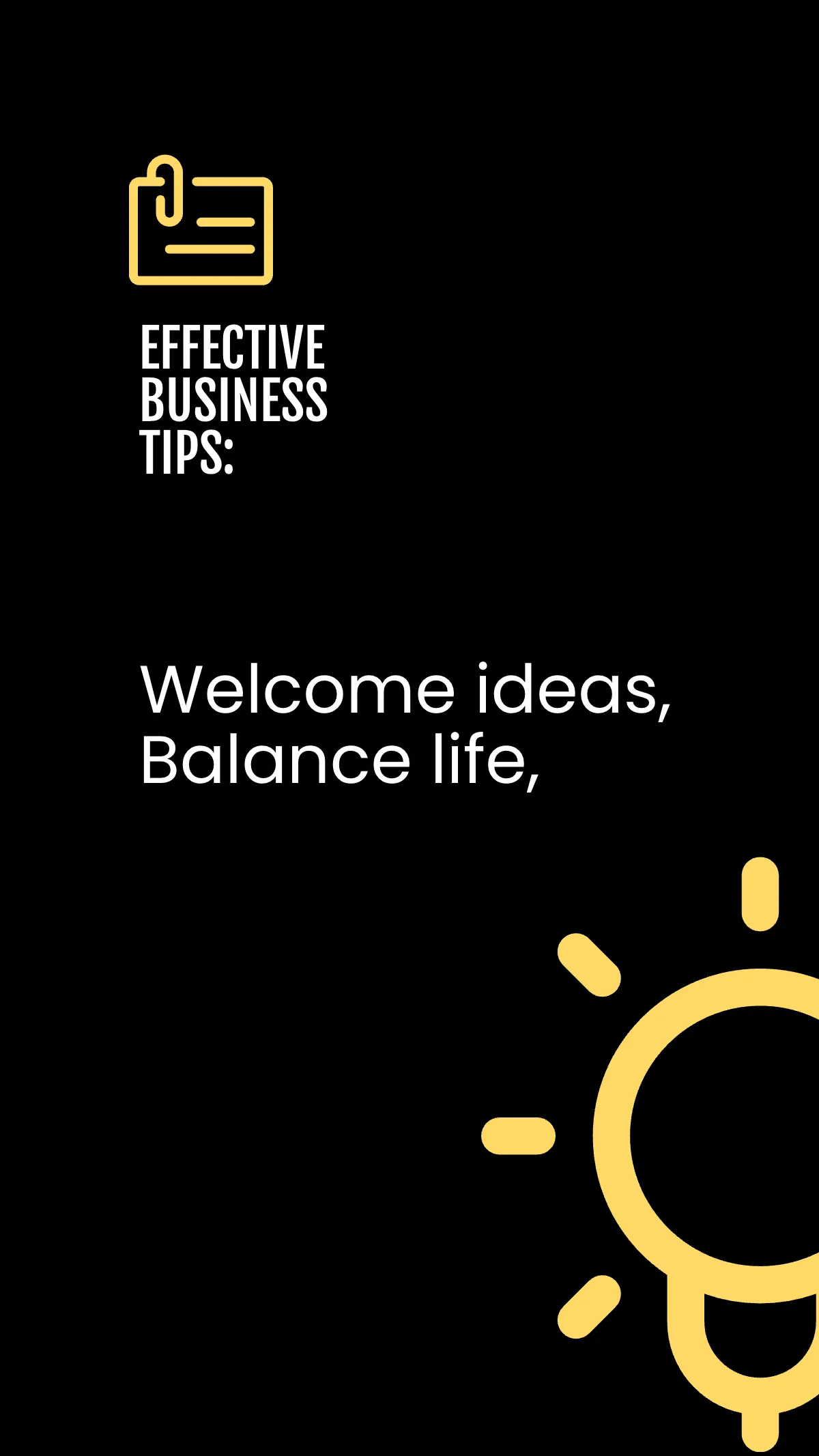 Free Business Tips Linkedin Story Template to Edit Online