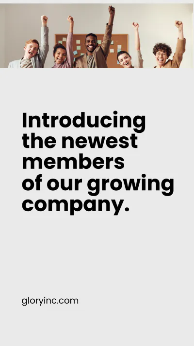 Free Team Introduction Linkedin Story Template to Edit Online