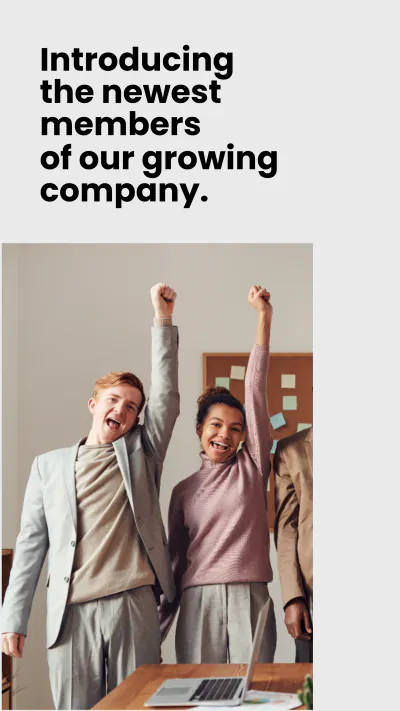 Free Team Introduction Linkedin Story Template to Edit Online