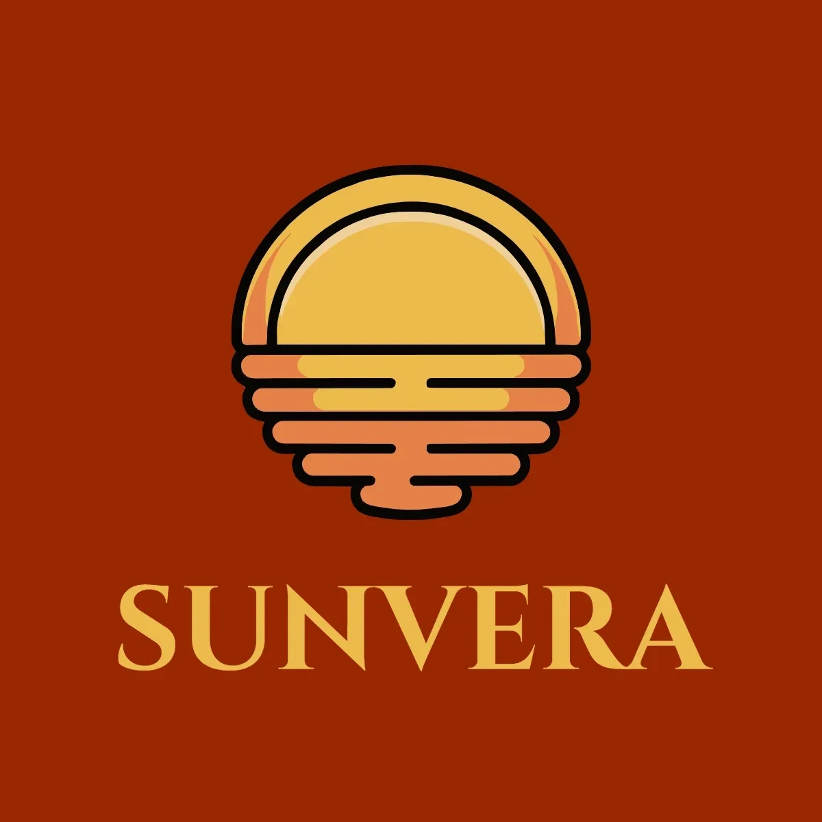Free Sunset Resort Logo Template to Edit Online
