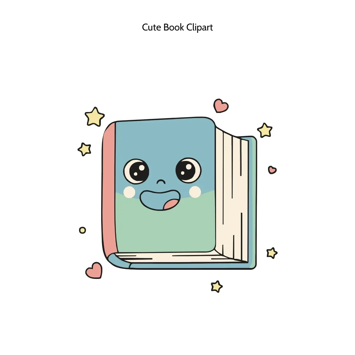 Free Cute Book Vector Clipart (PNG, SVG) to Edit Online
