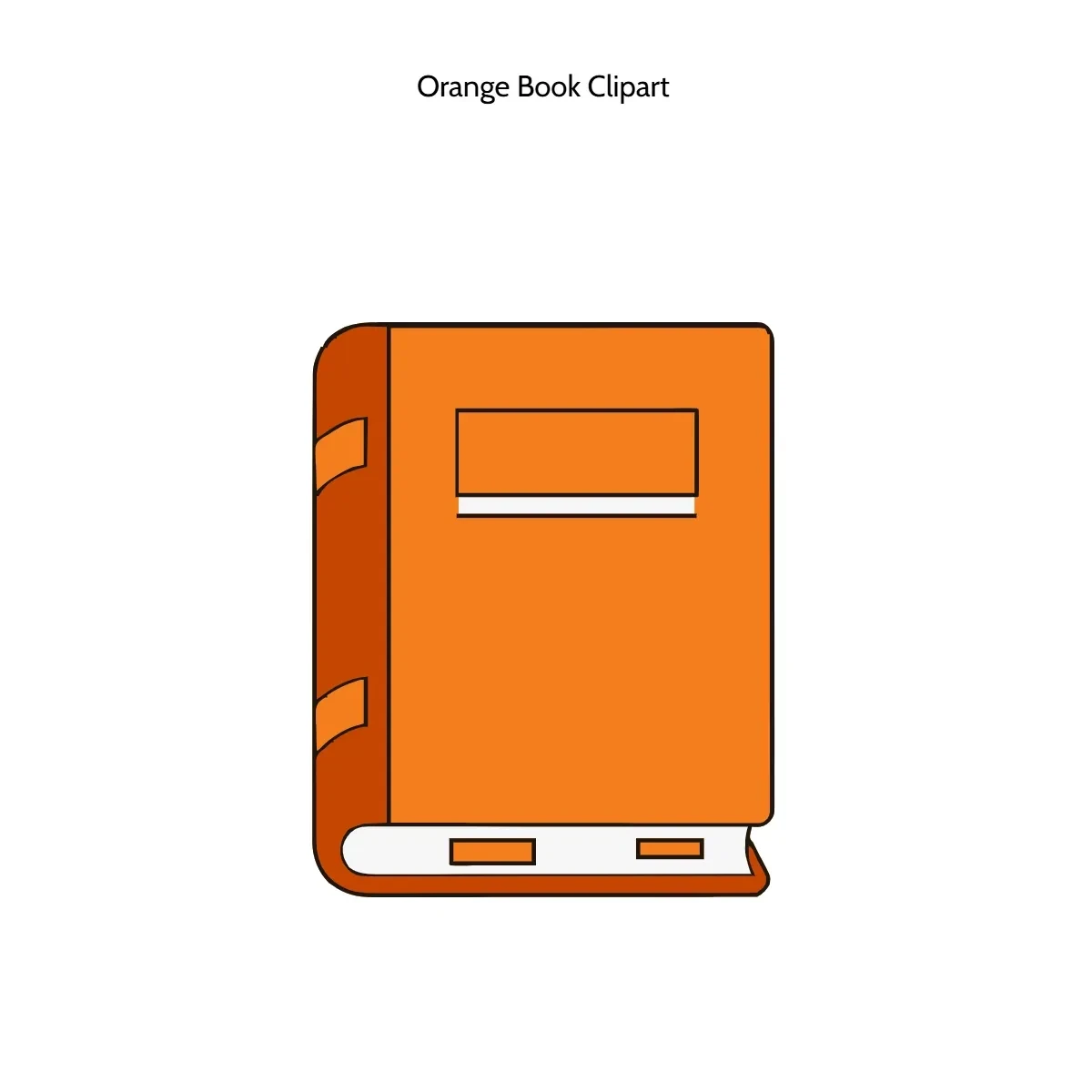Free Orange Book Vector Clipart (PNG, SVG) to Edit Online
