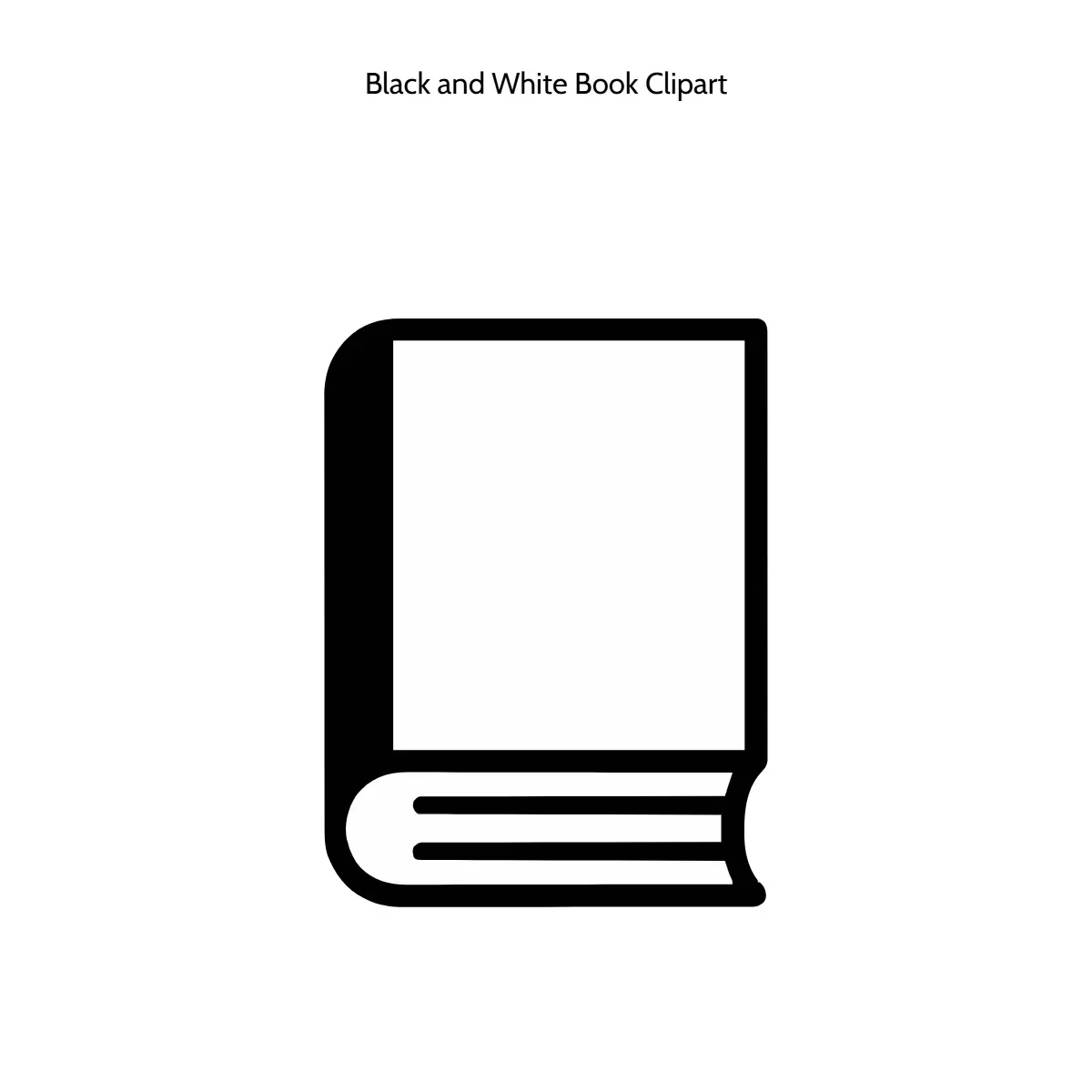 Free Black and White Book Vector Clipart (PNG, SVG) to Edit Online