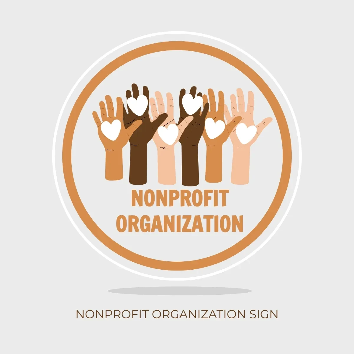 Free Nonprofit Organization Sign Clip Art Template to Edit Online