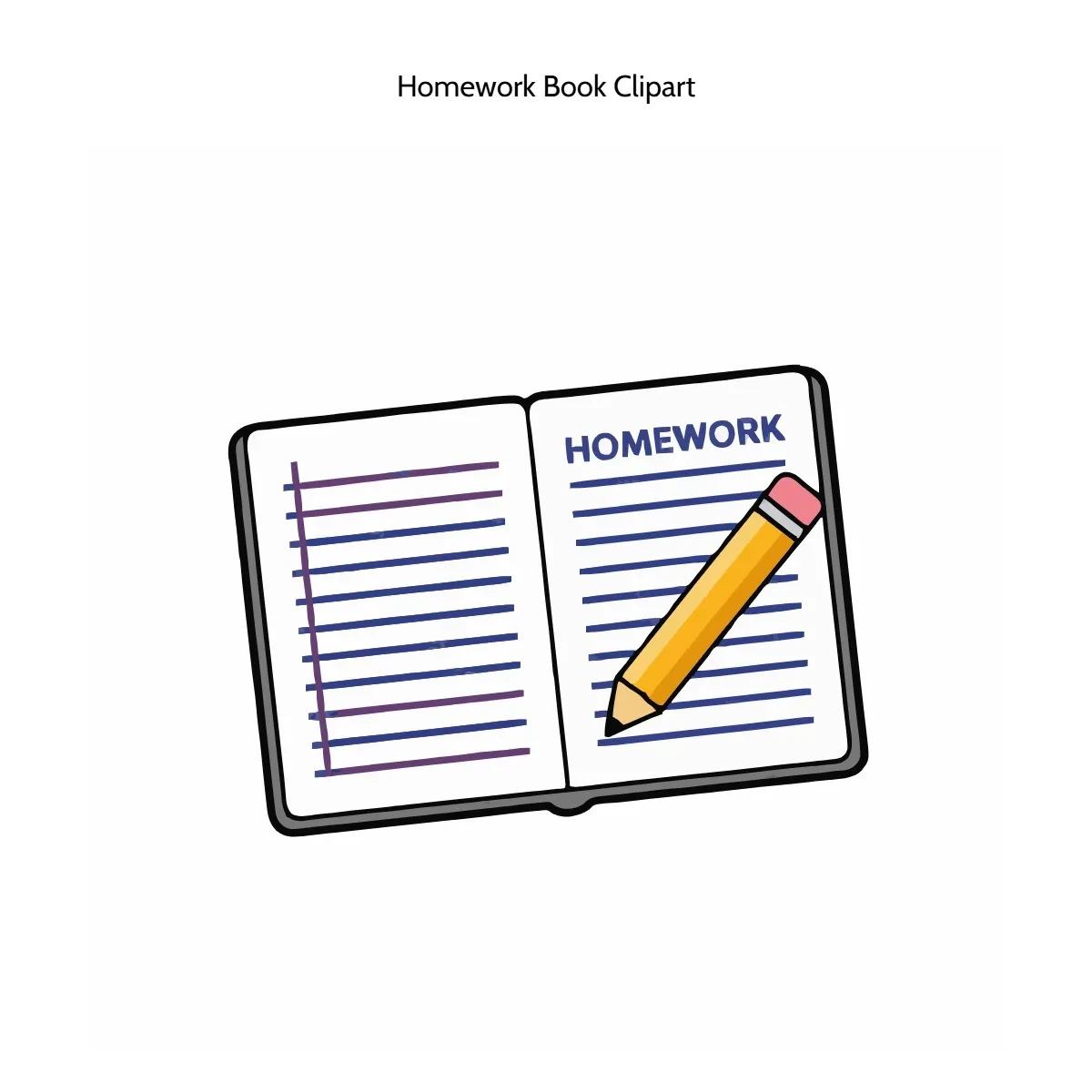 Free Homework Book Clipart Template to Edit Online