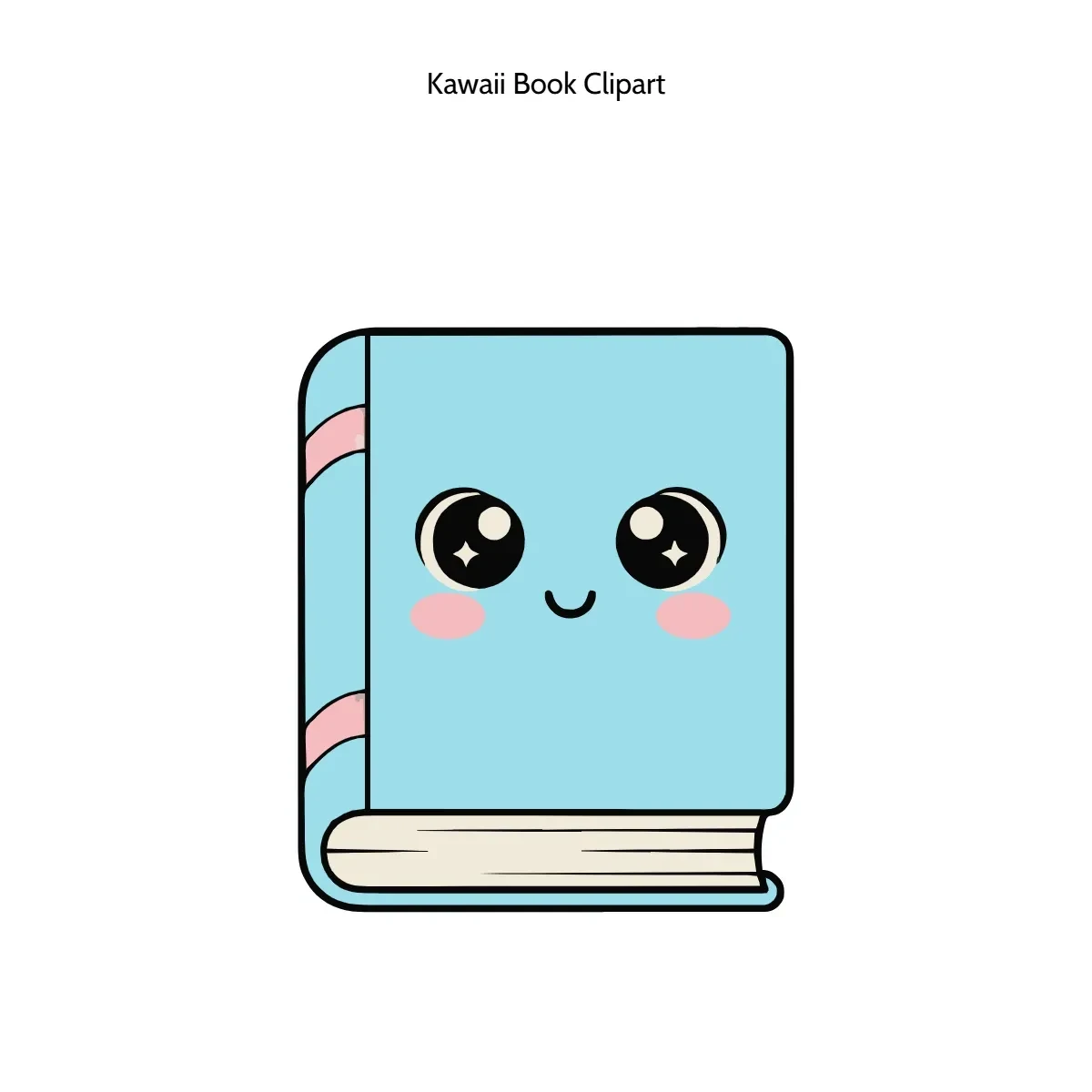 Free Kawaii Book Clipart Template to Edit Online