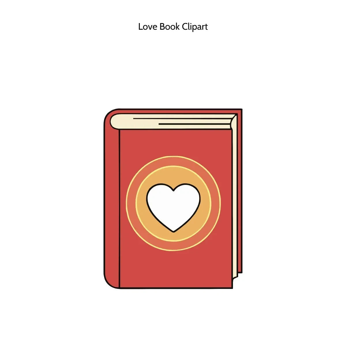 Free Love Book Clipart Template to Edit Online