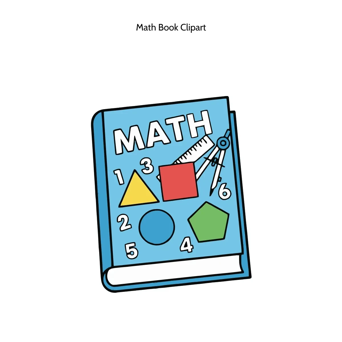 Free Math Book Clipart Template to Edit Online