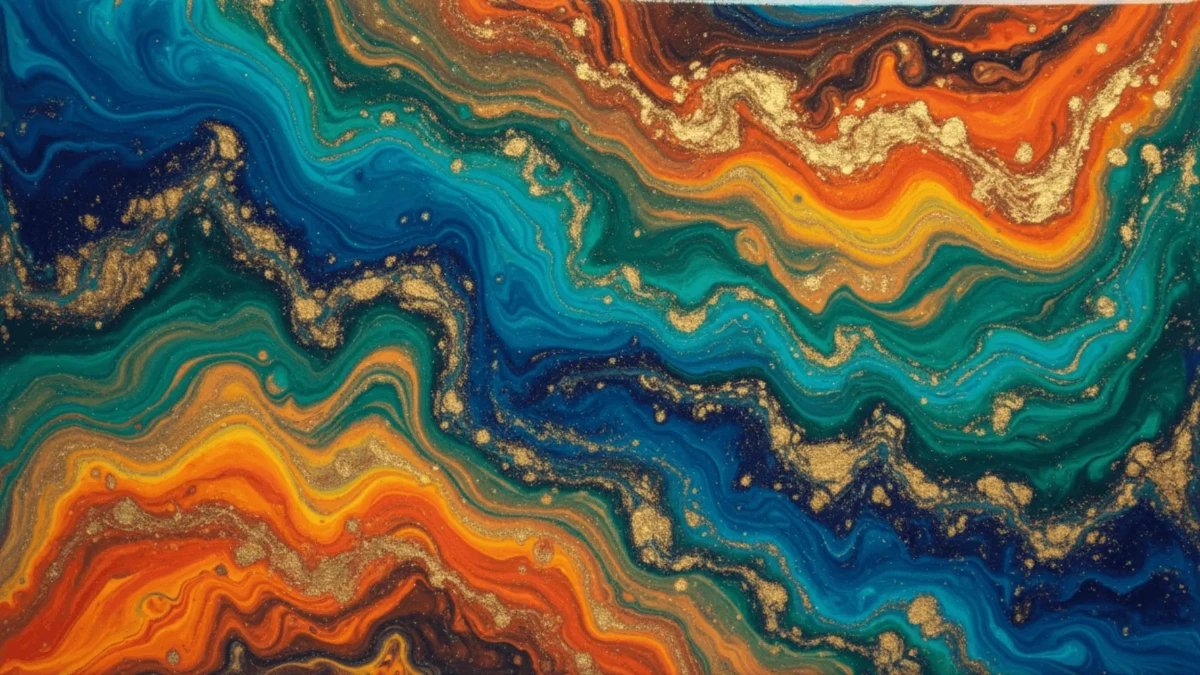 Free Dynamic Acrylic Paint Flow Art Background Template to Edit Online