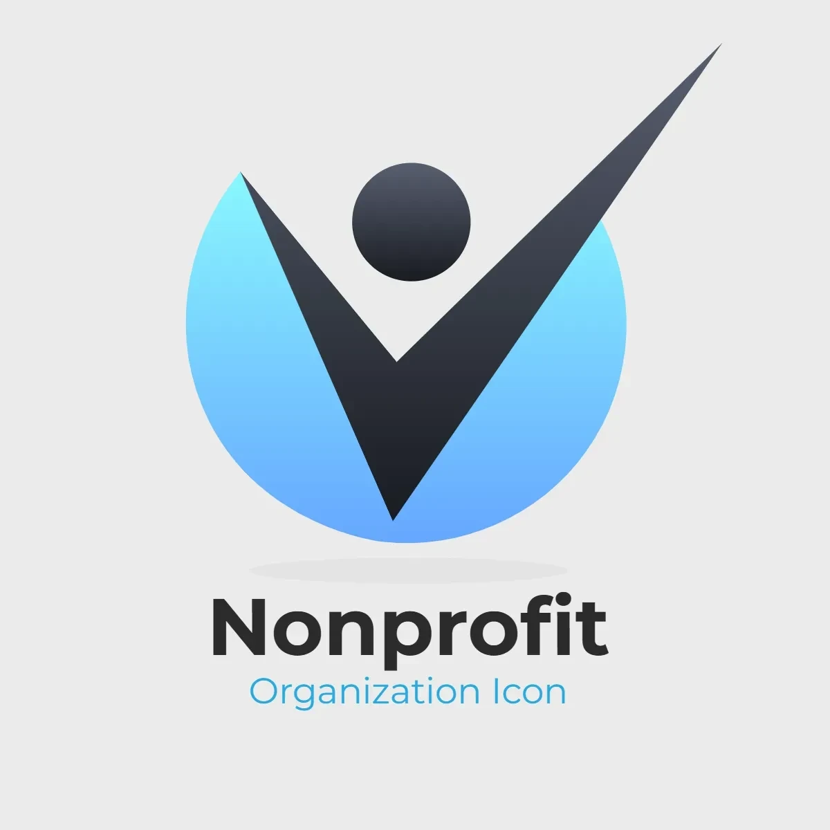 Free Nonprofit Organization Simple Icon Sign Clip Art Template to Edit Online