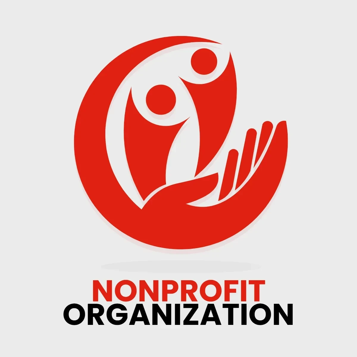 Free Nonprofit Organization red Sign Clip Art Template to Edit Online