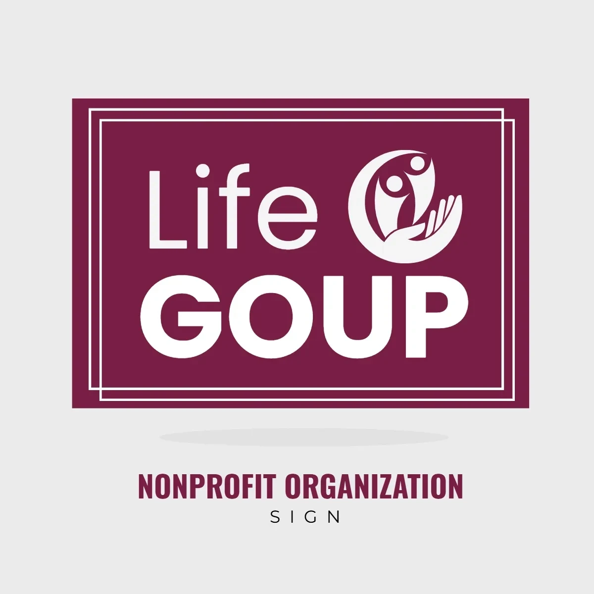 Free Nonprofit Organization Life Group Sign Clip Art Template to Edit Online