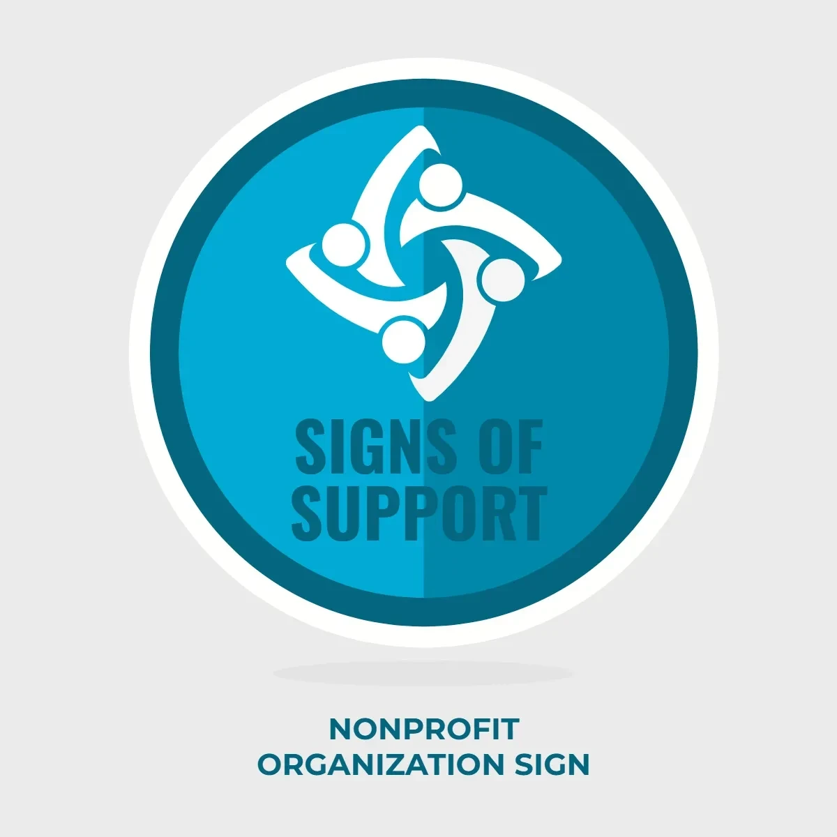 Free Nonprofit Organization Signs of Support Clip Art Template to Edit Online