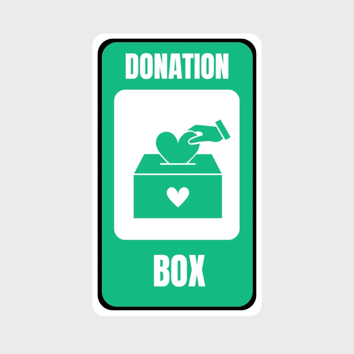 Free Nonprofit Organization Donation Box Sign Clip Art Template to Edit Online
