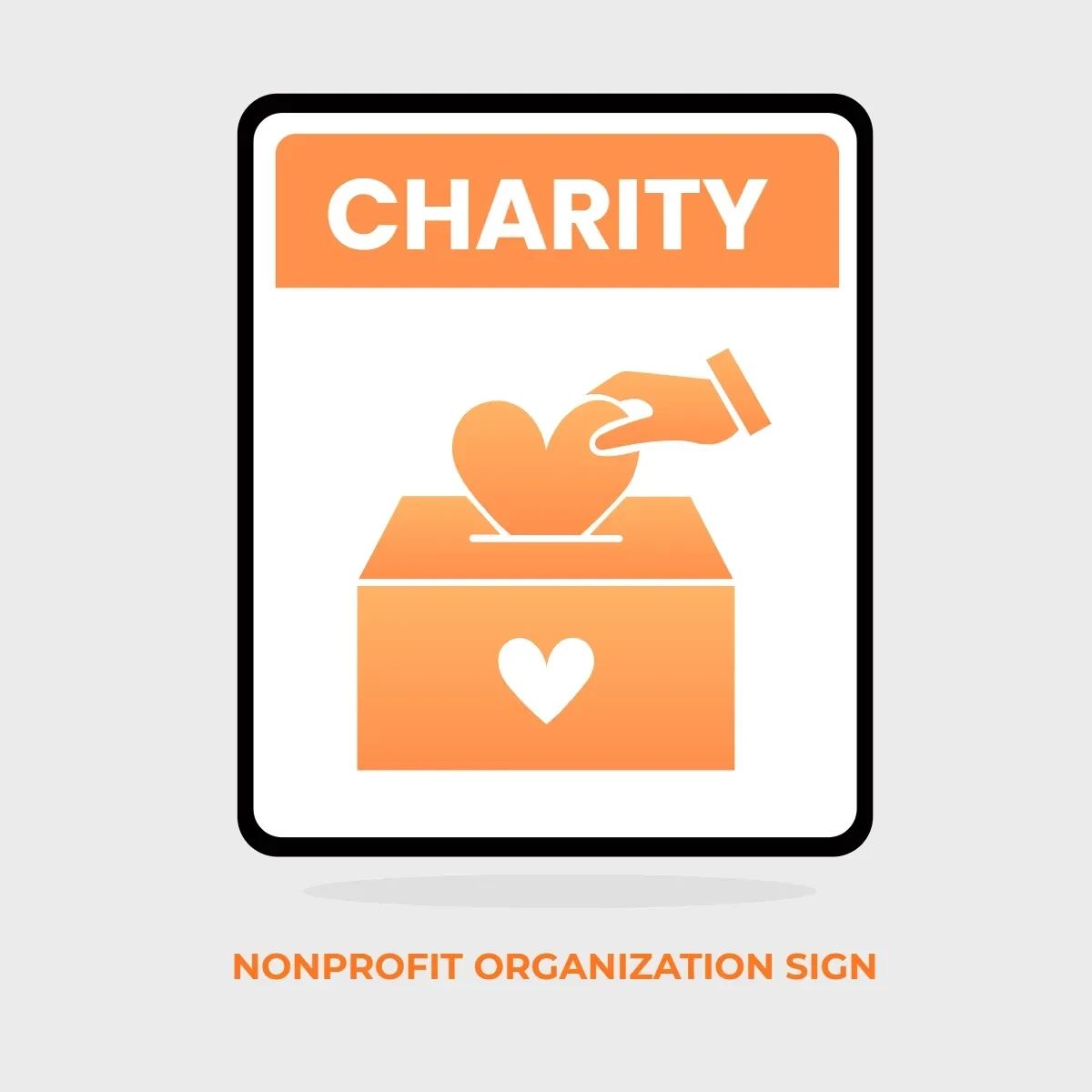 Free Nonprofit Organization Charity Sign Clip Art Template to Edit Online