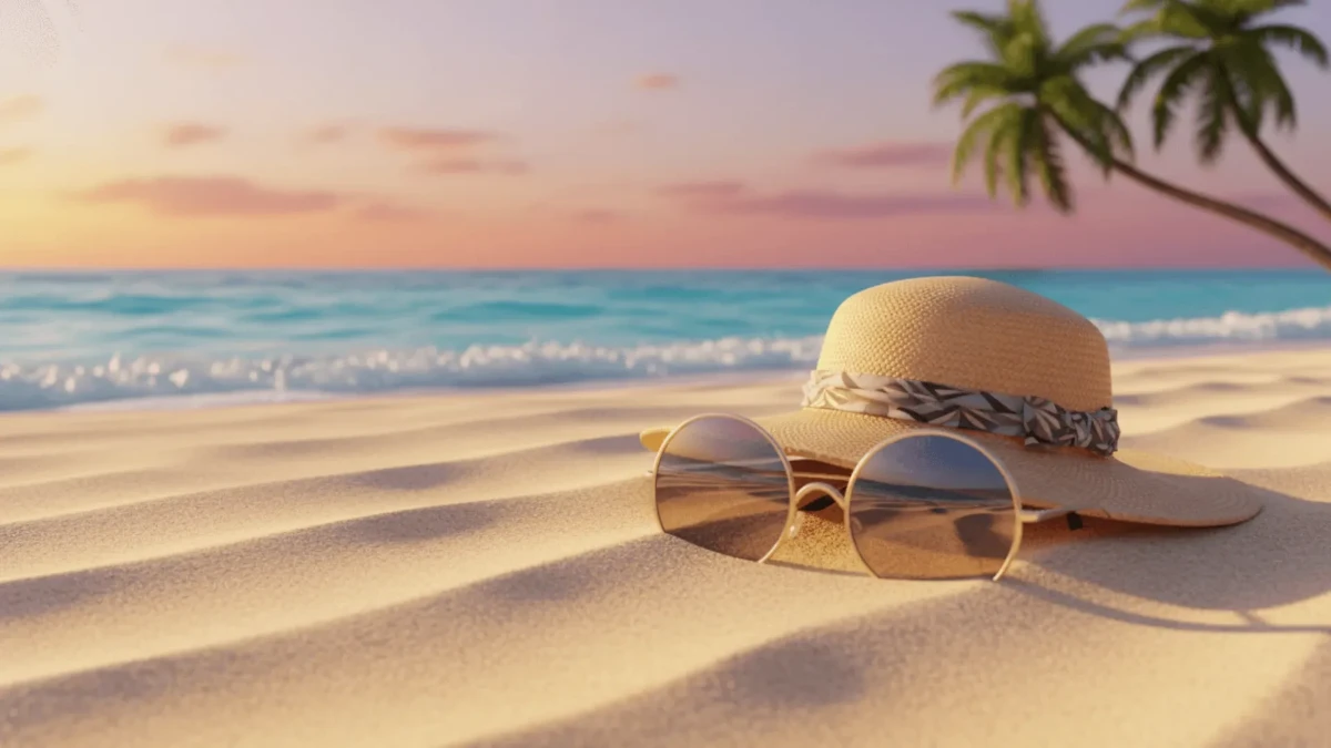 Free Beach Hat and Sunglasses Background Template to Edit Online Free Beach Hat and Sunglasses Background Template to Edit Online
