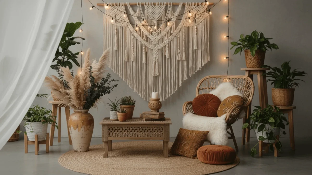 Free Boho Studio Photography Background Template to Edit Online