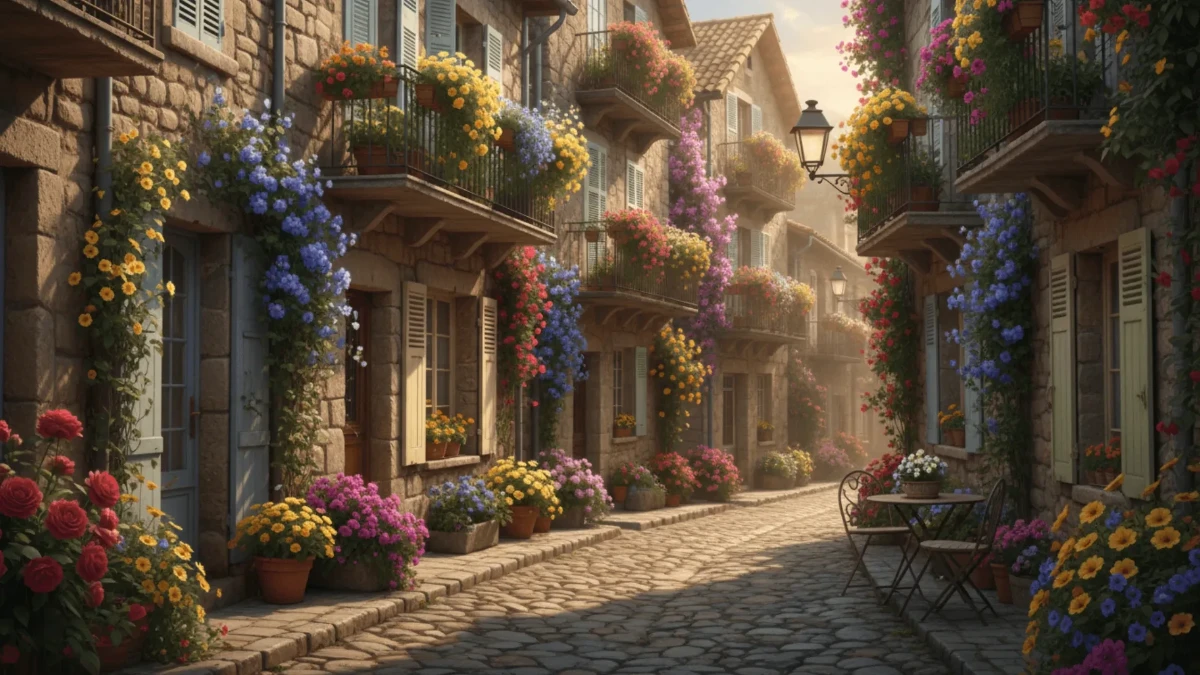 Free Colorful Flower Balcony Street Photography Background Template to Edit Online Free Colorful Flower Balcony Street Photography Background Template to Edit Online