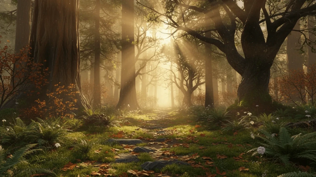Free Sunbeam Forest Path Morning Photography Background Template to Edit Online Free Sunbeam Forest Path Morning Photography Background Template to Edit Online