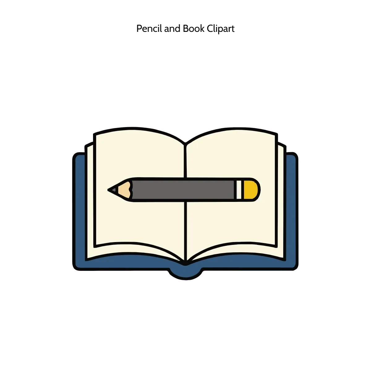 Free Pencil and Book Clipart Template to Edit Online