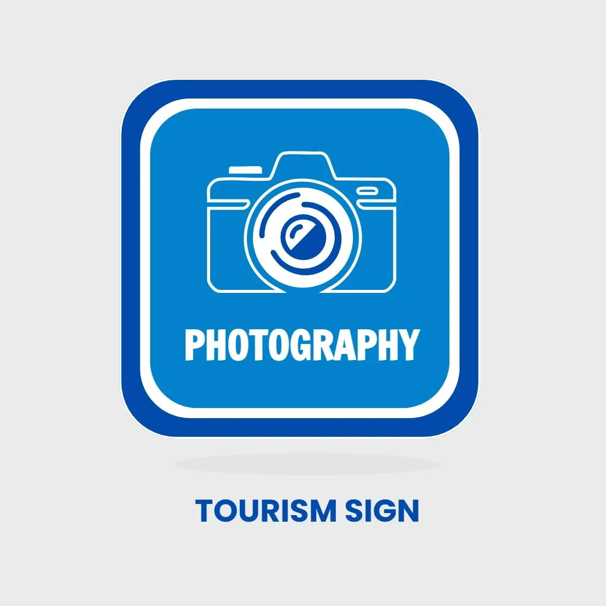 Free Tourism Photography Sign Clip Art Template to Edit Online