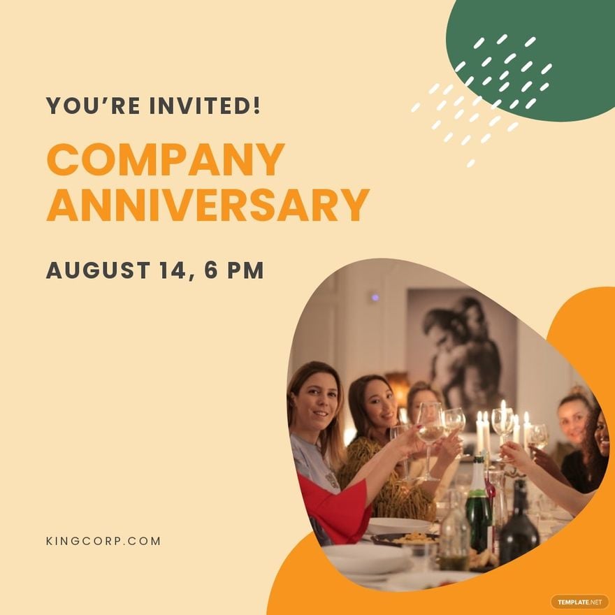 Anniversary Invitation Instagram Post Template