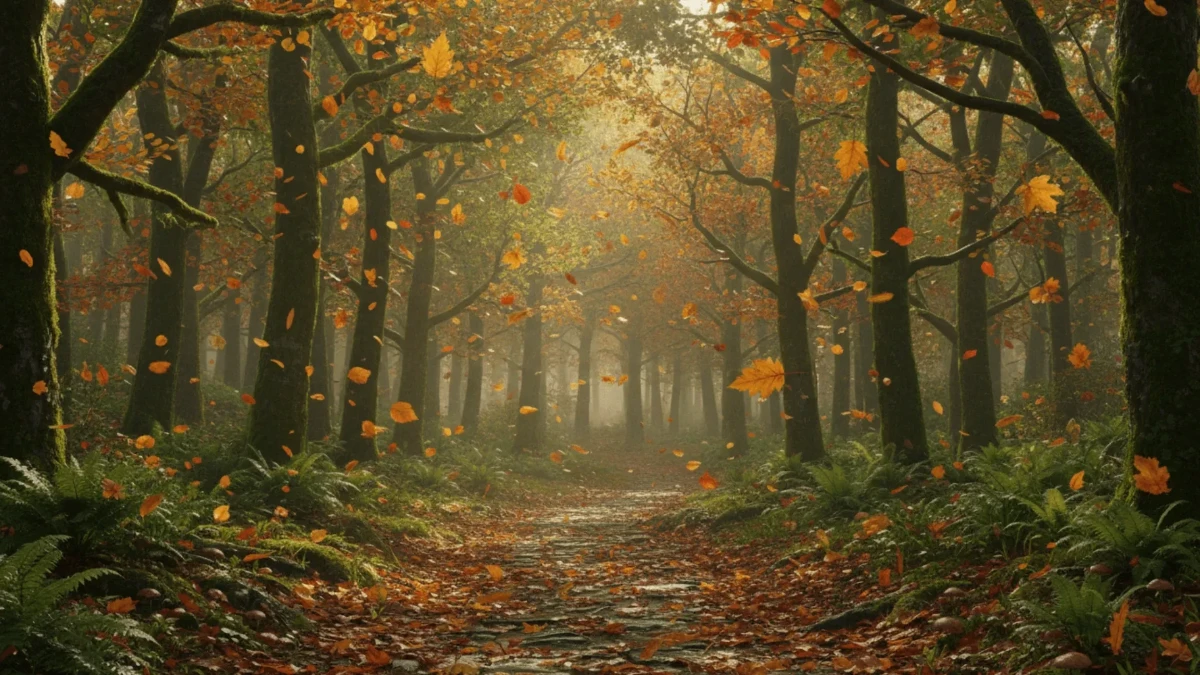 Free Autumn Forest Path with Falling Leaves Photography Background Template to Edit Online Free Autumn Forest Path with Falling Leaves Photography Background Template to Edit Online
