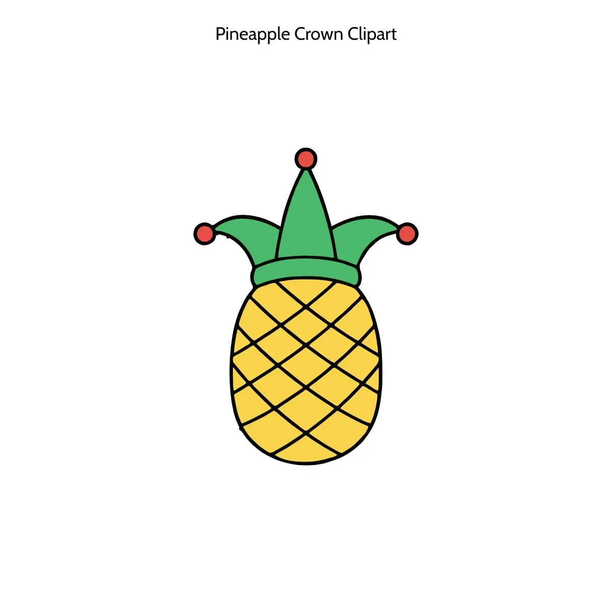 Free Pineapple Crown Clipart Template to Edit Online