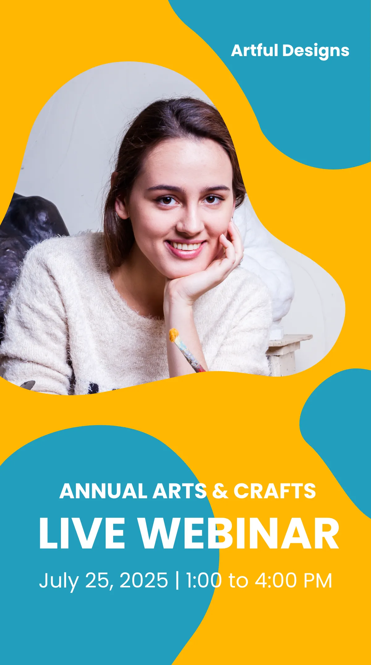 Free Live Webinar Invitation Instagram Story Template to Edit Online