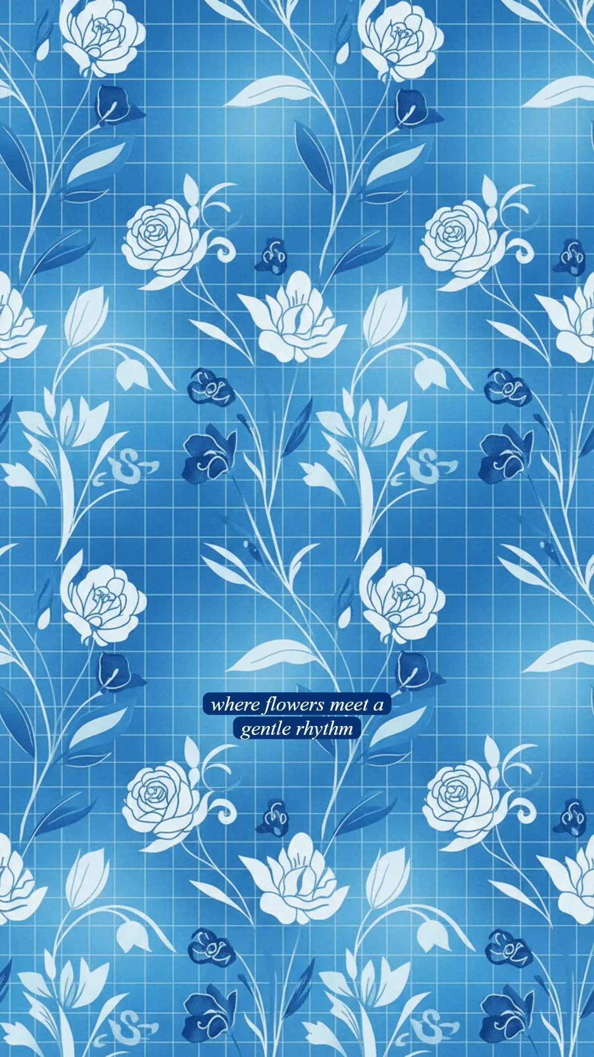 Free Floral Art Grid Blue Background Template to Edit Online Free Floral Art Grid Blue Background Template to Edit Online