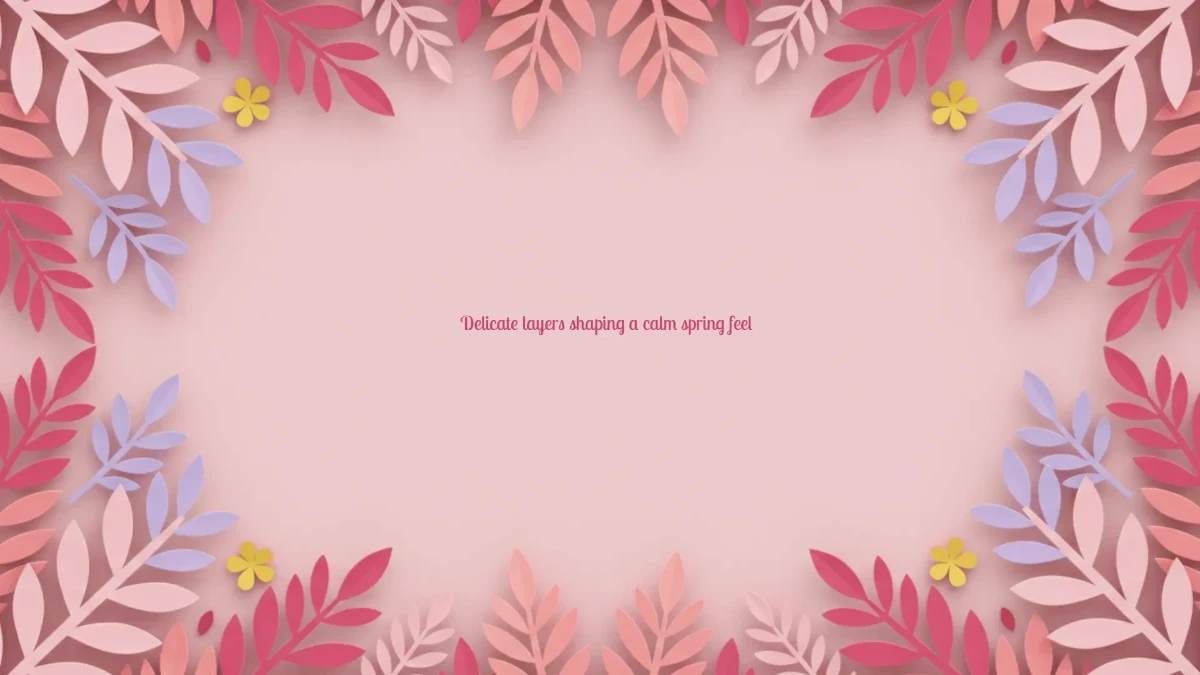 Free Paper Cut Layer Spring Leaves Pink Background Template to Edit Online Free Paper Cut Layer Spring Leaves Pink Background Template to Edit Online