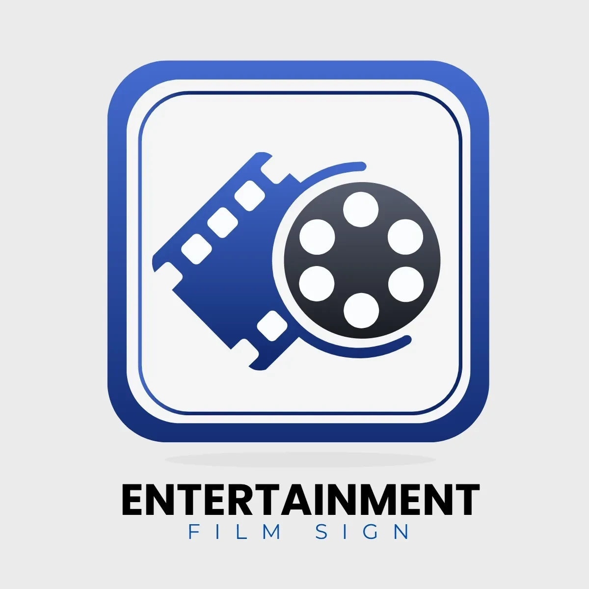 Free Entertainment Film Sign Clip Art Template to Edit Online