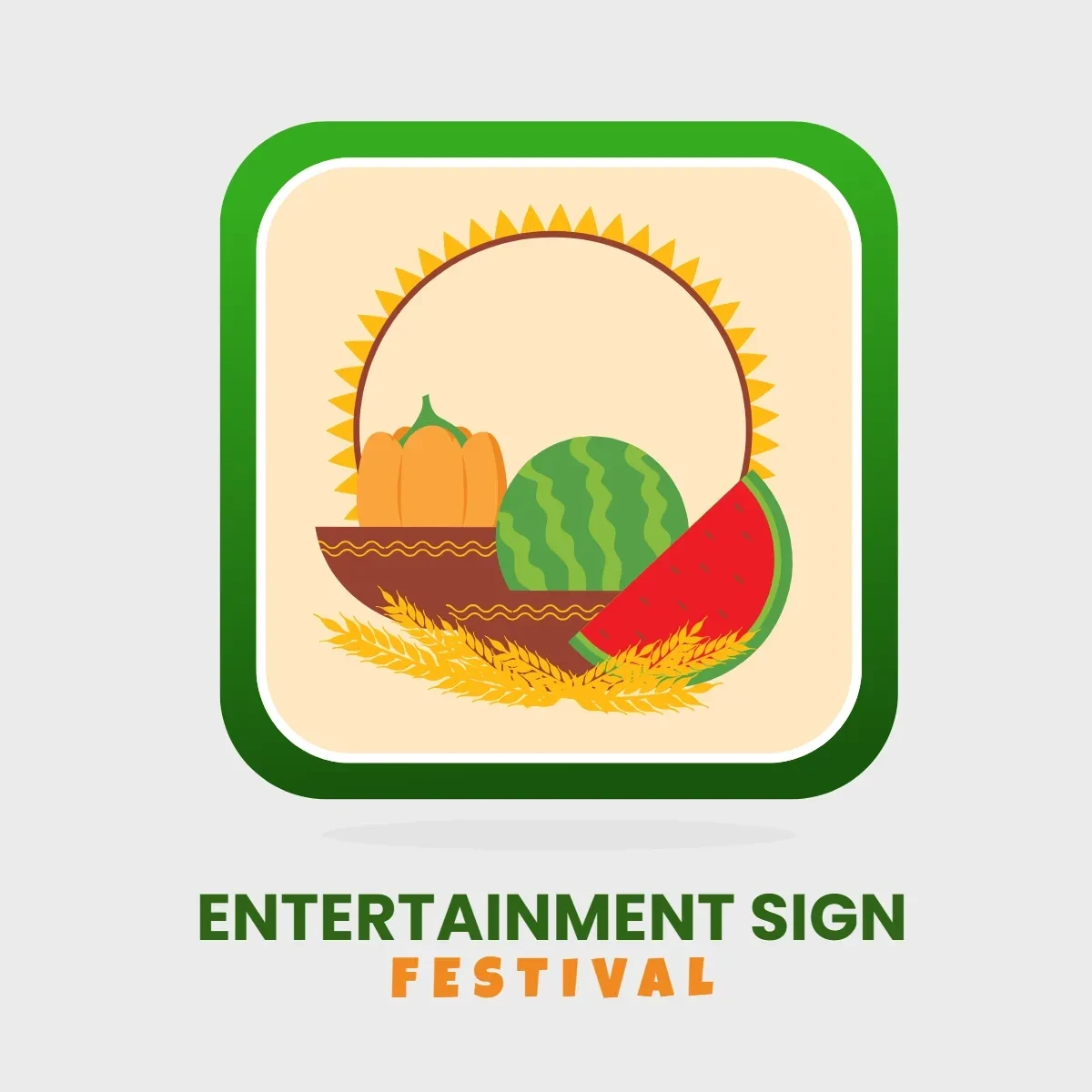 Free Entertainment Festival Sign Clip Art Template to Edit Online