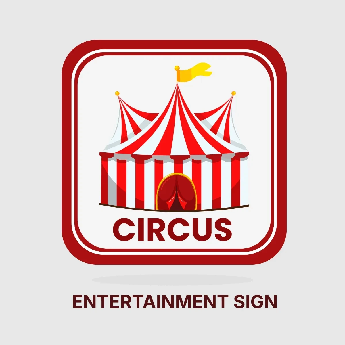 Free Entertainment Circus Sign Clip Art Template to Edit Online